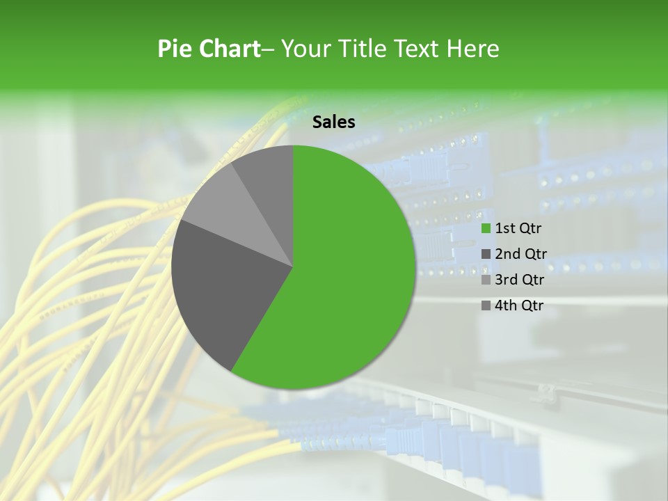 Cat Blue Ethernet PowerPoint Template