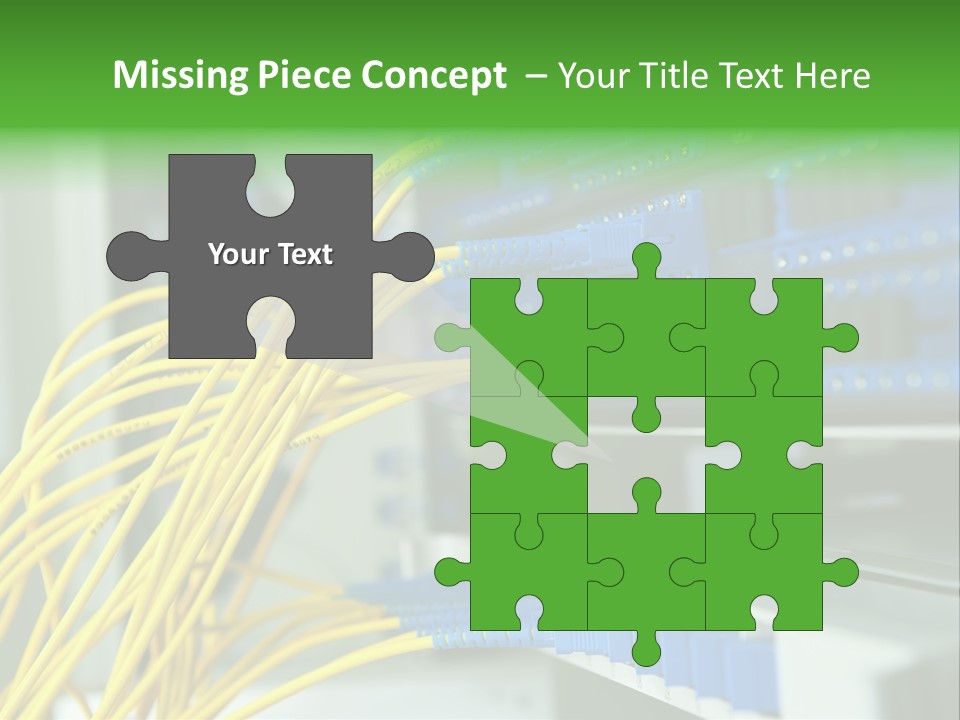 Cat Blue Ethernet PowerPoint Template