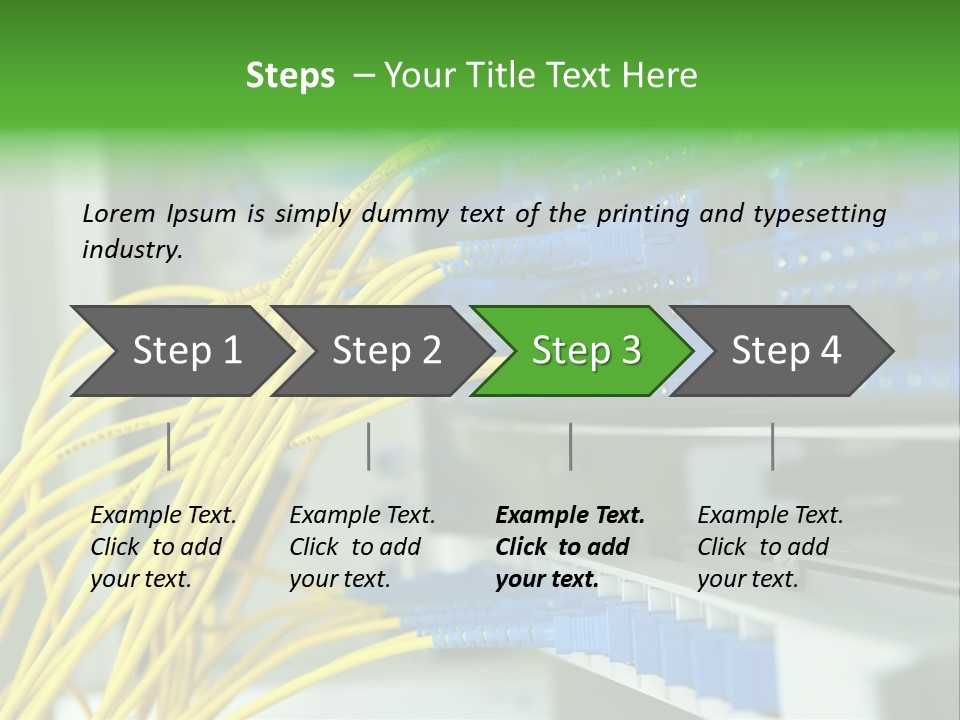 Cat Blue Ethernet PowerPoint Template