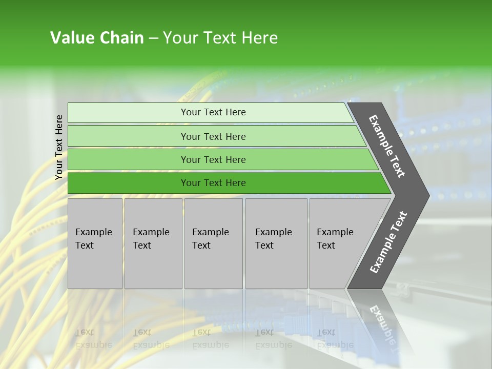 Cat Blue Ethernet PowerPoint Template