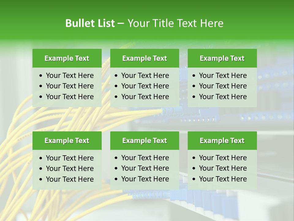 Cat Blue Ethernet PowerPoint Template