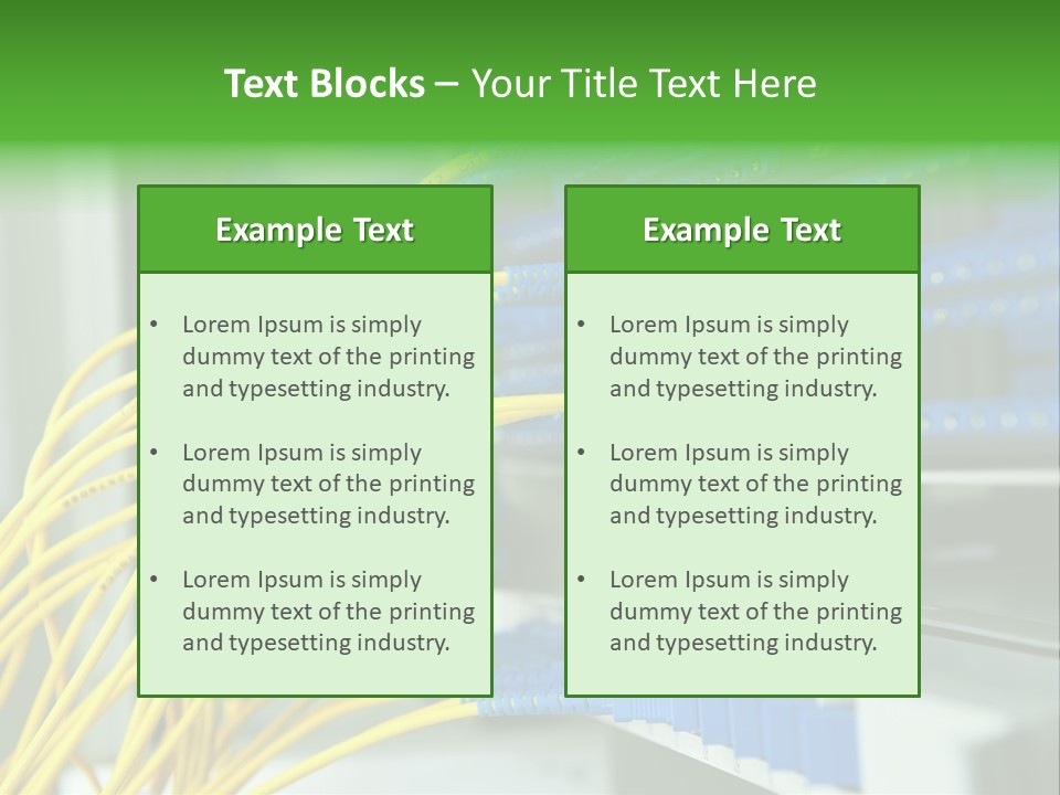 Cat Blue Ethernet PowerPoint Template