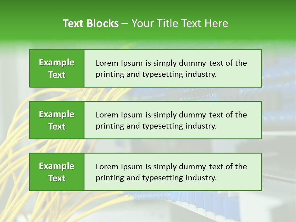 Cat Blue Ethernet PowerPoint Template