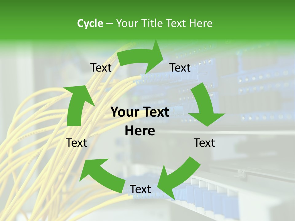 Cat Blue Ethernet PowerPoint Template