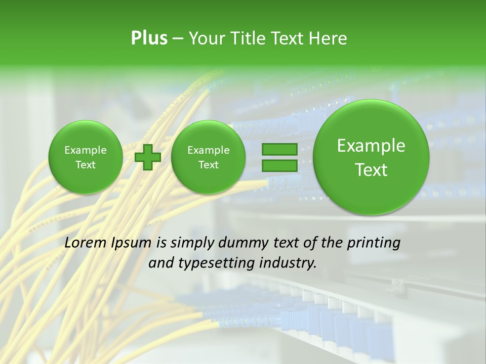 Cat Blue Ethernet PowerPoint Template