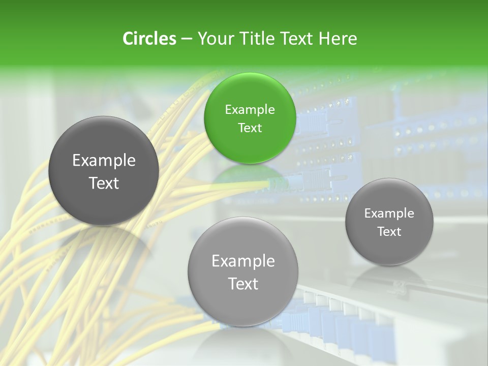 Cat Blue Ethernet PowerPoint Template