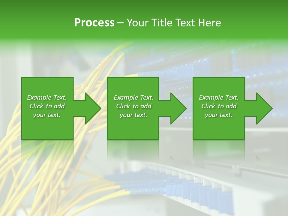 Cat Blue Ethernet PowerPoint Template