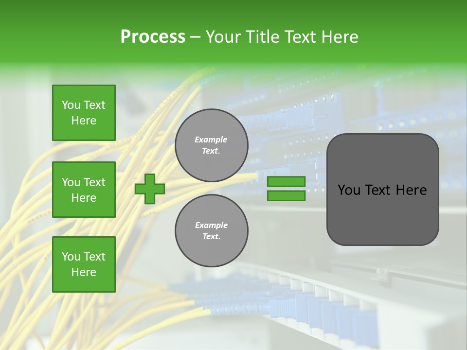 Cat Blue Ethernet PowerPoint Template