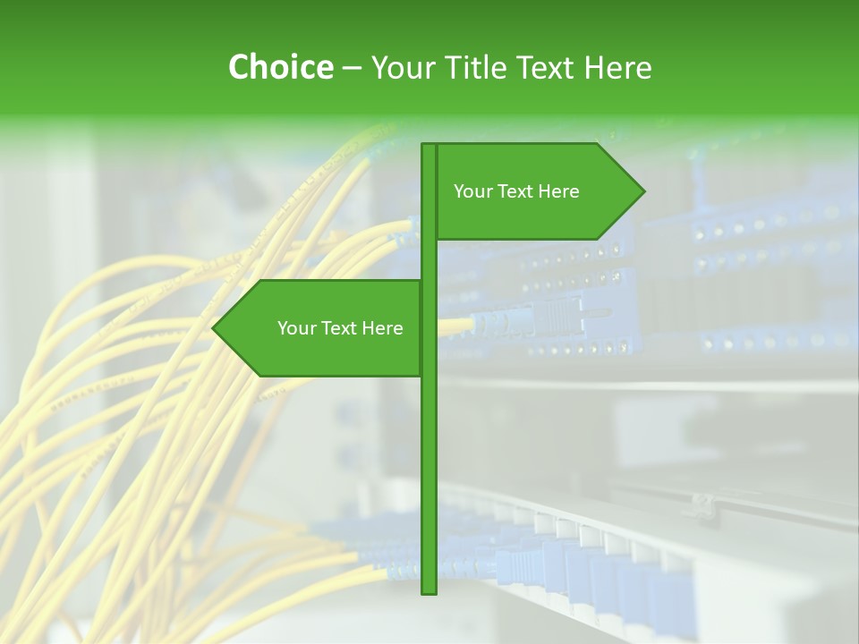 Cat Blue Ethernet PowerPoint Template
