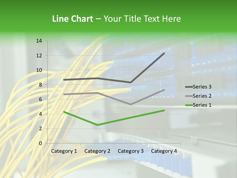 Cat Blue Ethernet PowerPoint Template