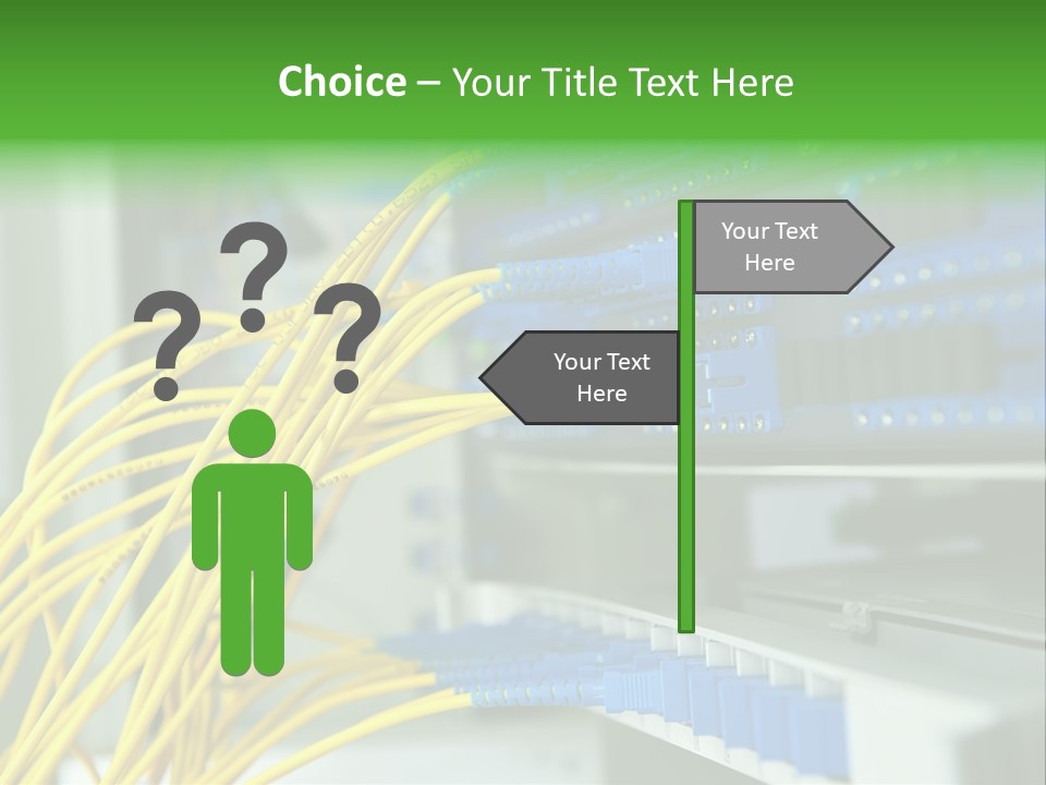 Cat Blue Ethernet PowerPoint Template