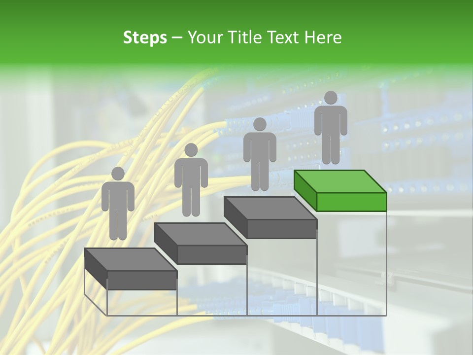 Cat Blue Ethernet PowerPoint Template