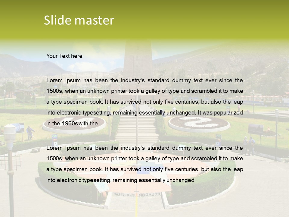 Line Central Architecture PowerPoint Template