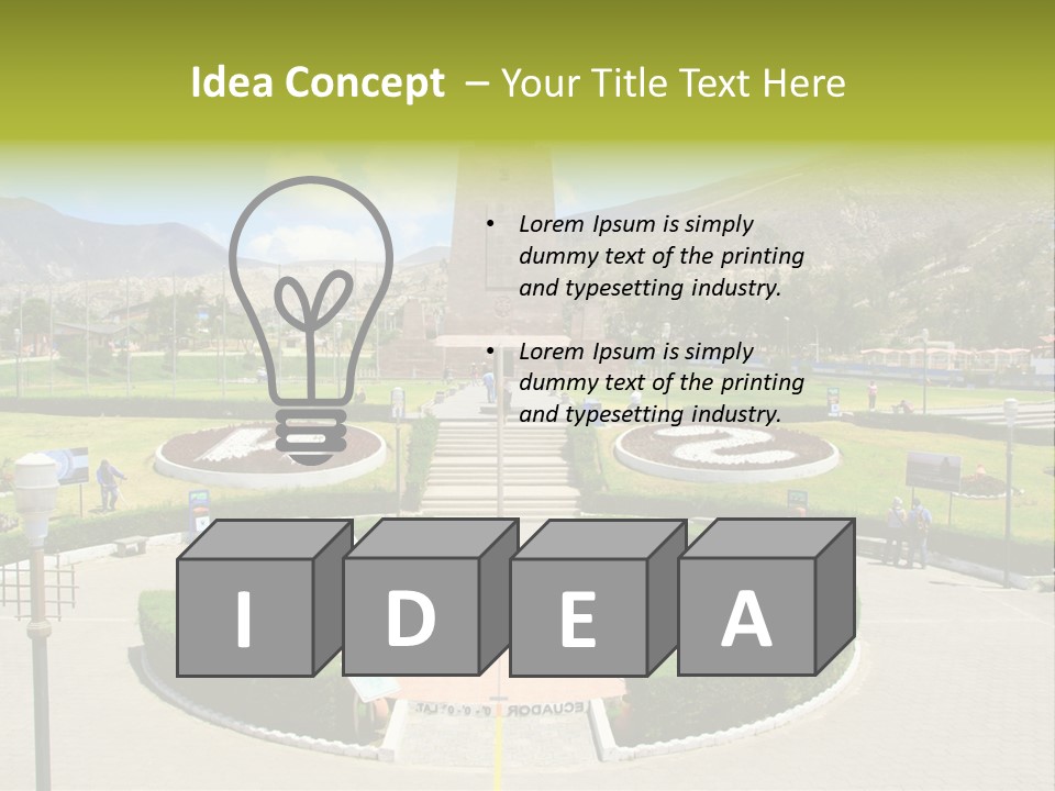 Line Central Architecture PowerPoint Template
