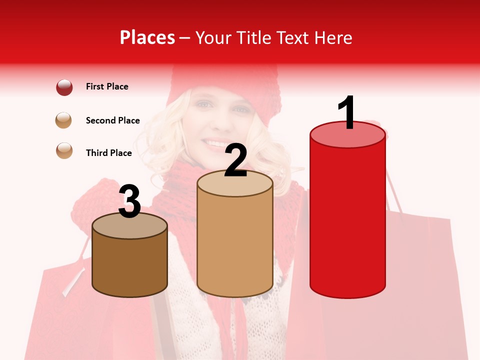 Teenage Lady Caucasian PowerPoint Template