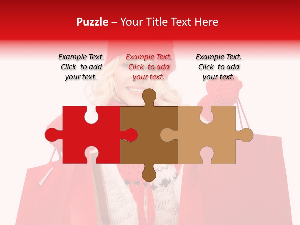 Teenage Lady Caucasian PowerPoint Template