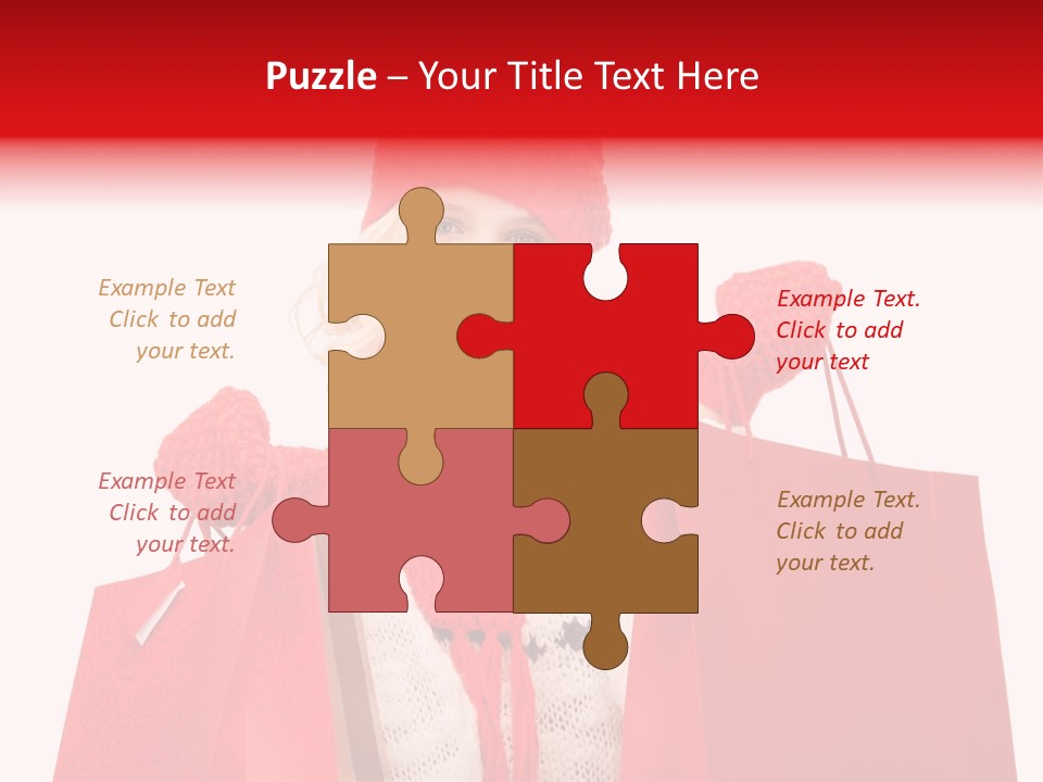 Teenage Lady Caucasian PowerPoint Template