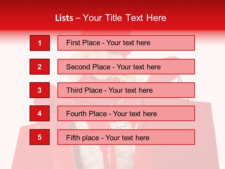 Teenage Lady Caucasian PowerPoint Template