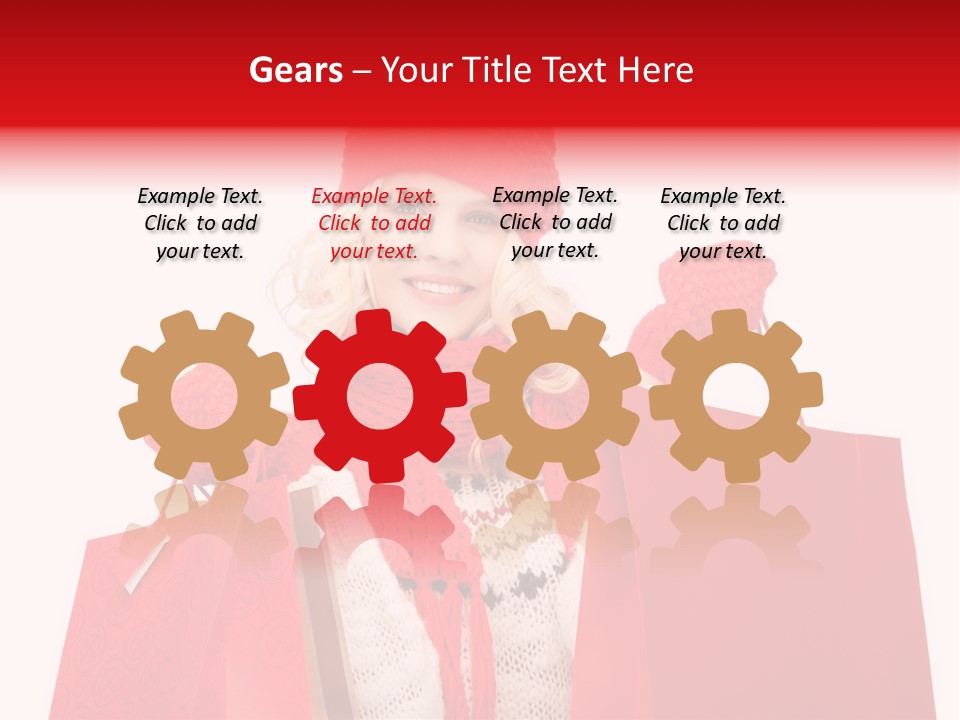 Teenage Lady Caucasian PowerPoint Template