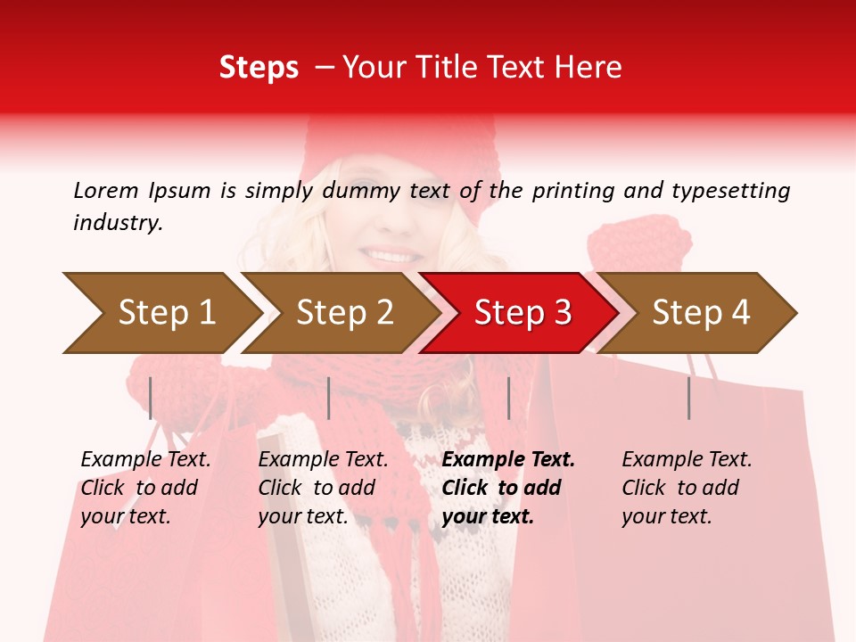 Teenage Lady Caucasian PowerPoint Template