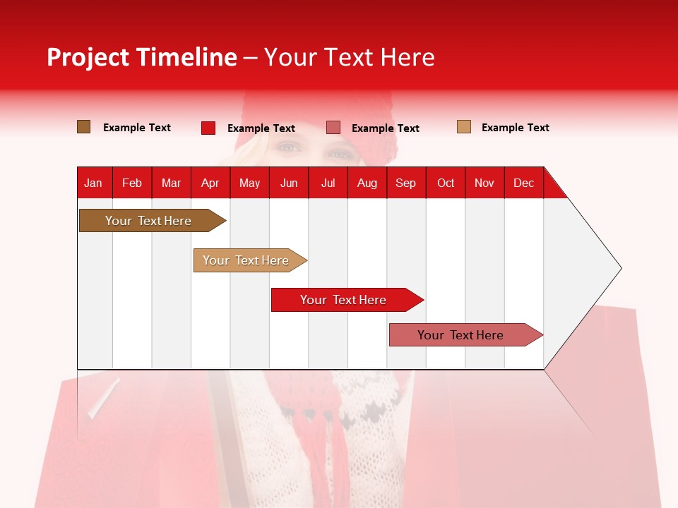 Teenage Lady Caucasian PowerPoint Template