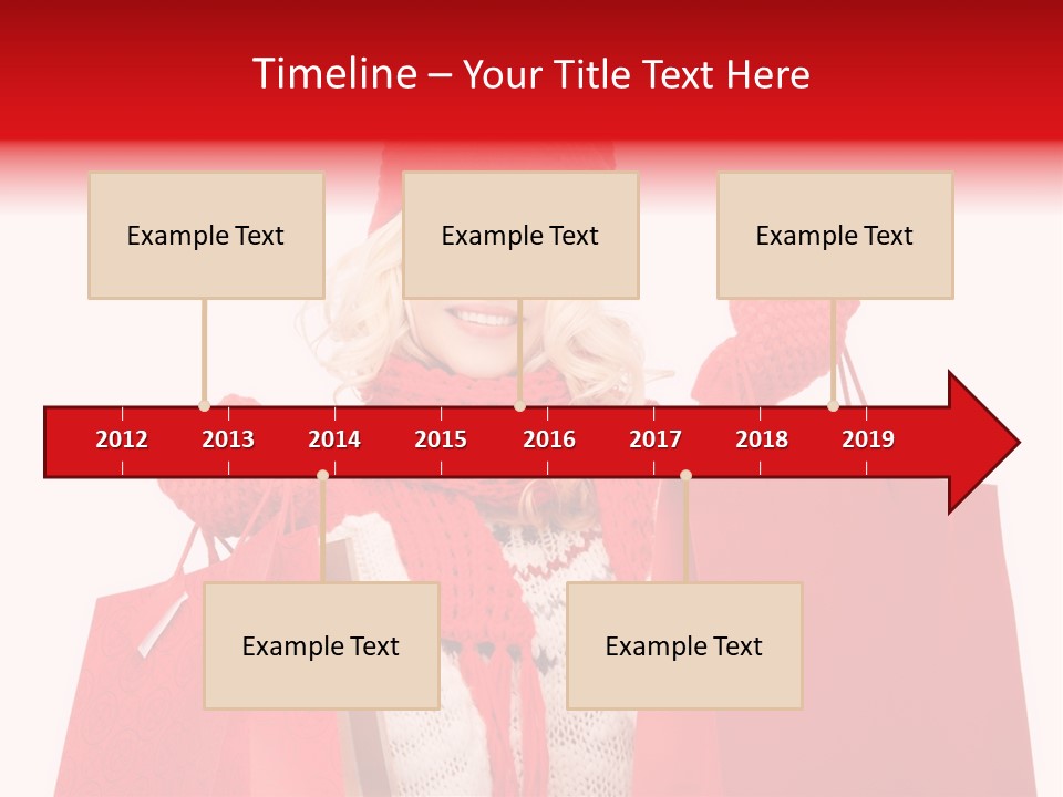 Teenage Lady Caucasian PowerPoint Template