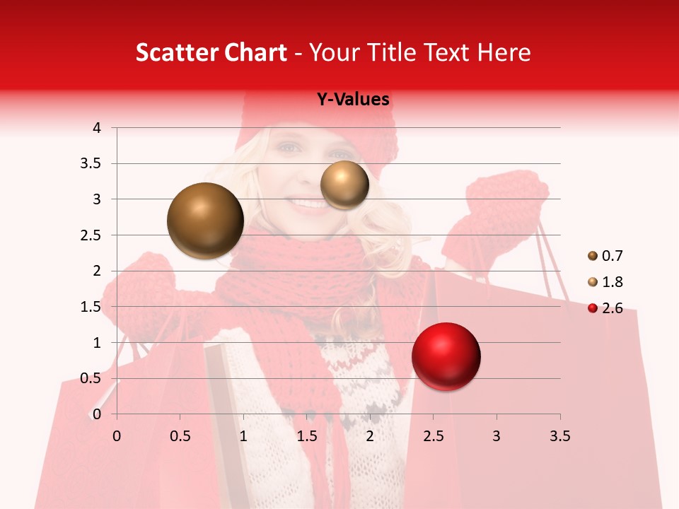 Teenage Lady Caucasian PowerPoint Template