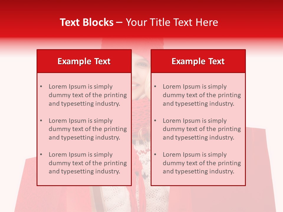 Teenage Lady Caucasian PowerPoint Template