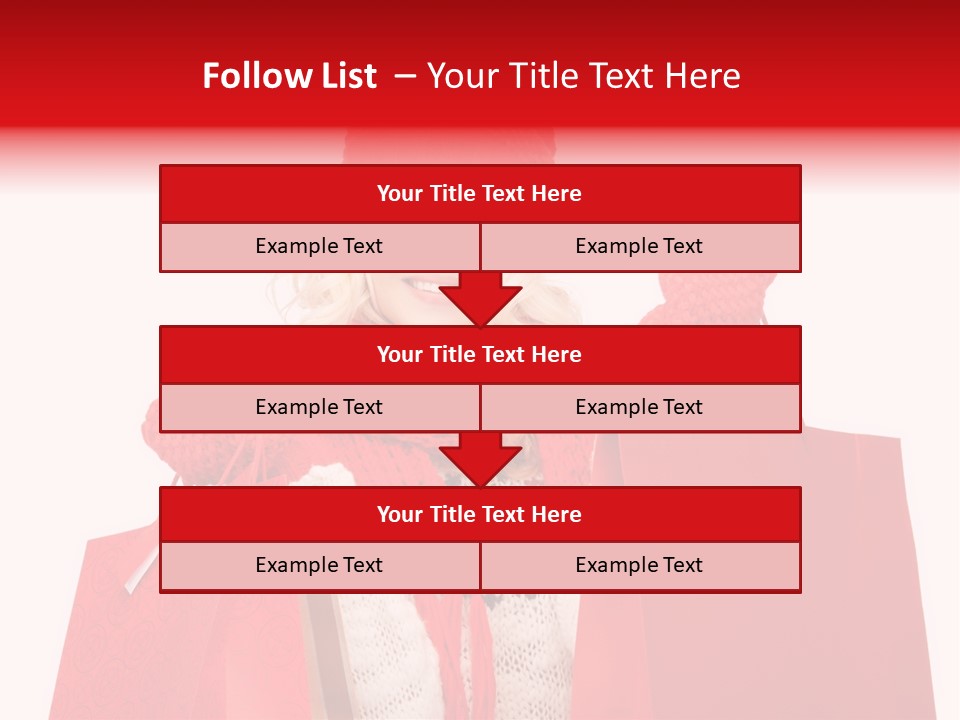 Teenage Lady Caucasian PowerPoint Template