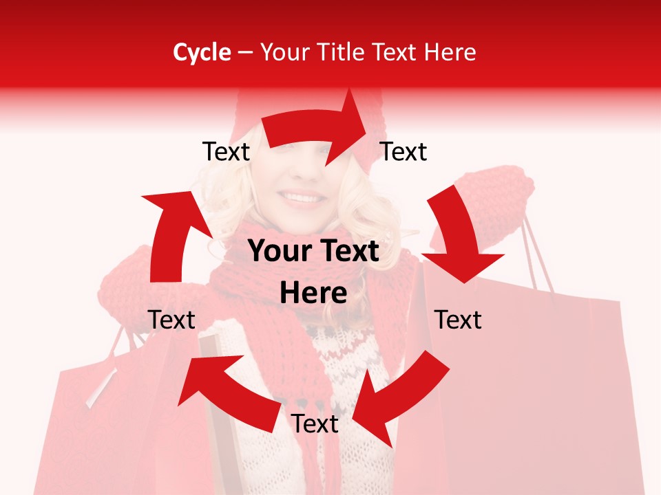 Teenage Lady Caucasian PowerPoint Template