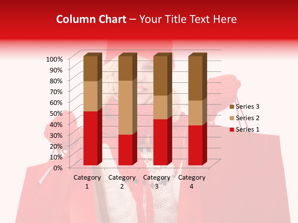 Teenage Lady Caucasian PowerPoint Template