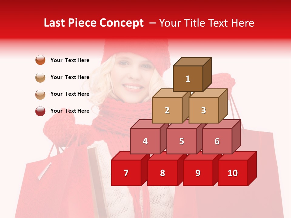 Teenage Lady Caucasian PowerPoint Template