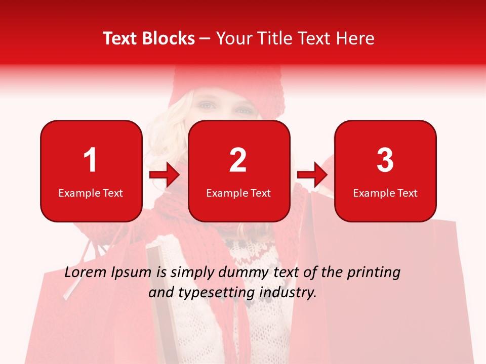 Teenage Lady Caucasian PowerPoint Template