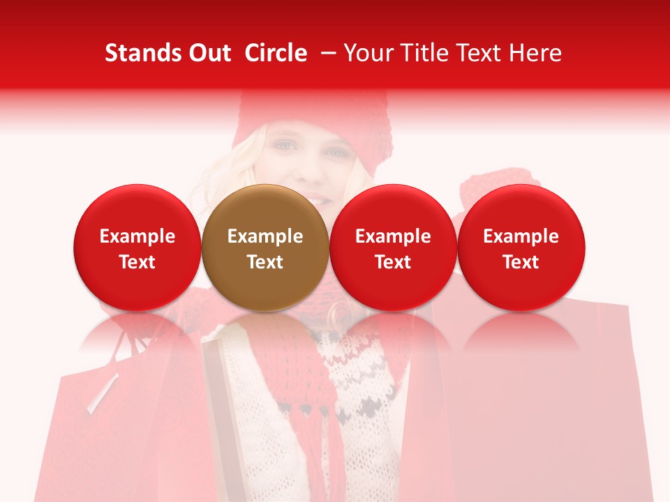 Teenage Lady Caucasian PowerPoint Template