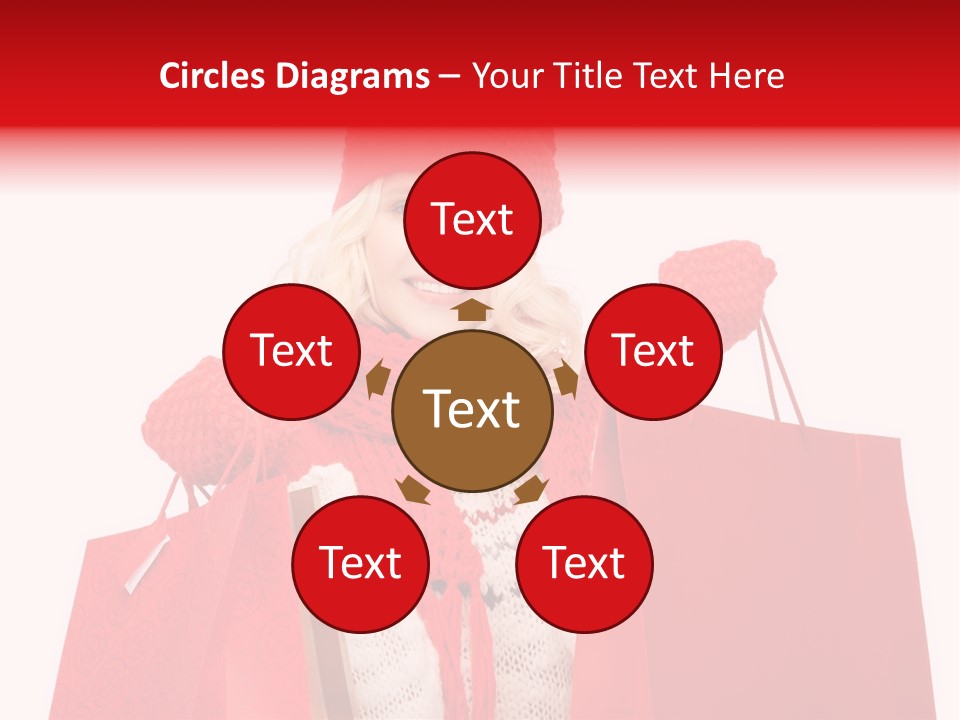 Teenage Lady Caucasian PowerPoint Template