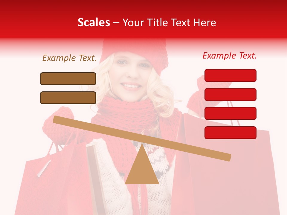 Teenage Lady Caucasian PowerPoint Template