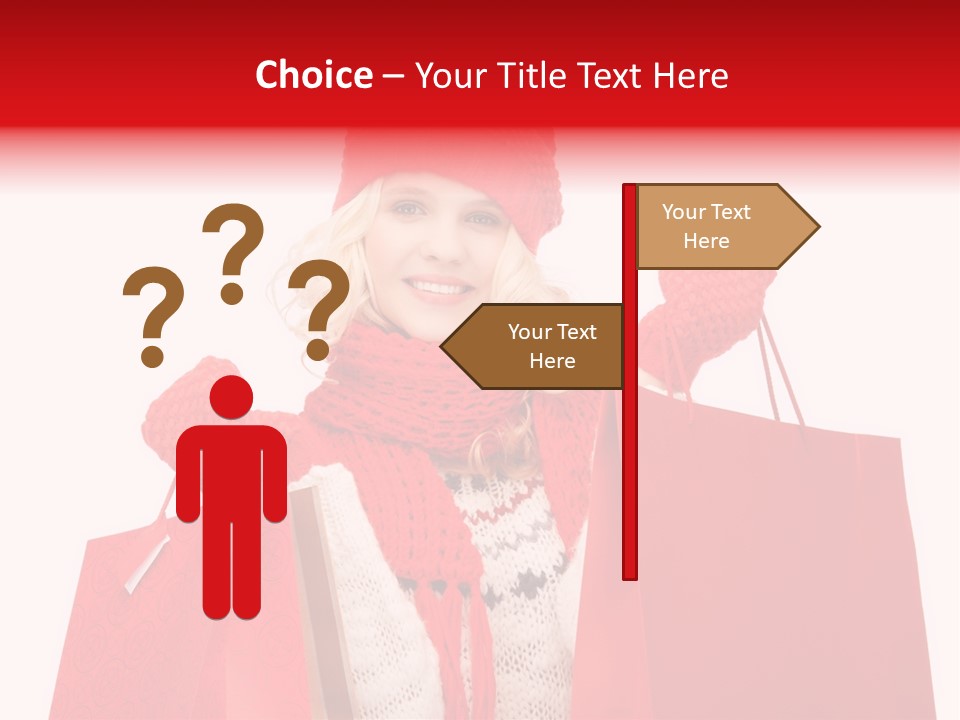 Teenage Lady Caucasian PowerPoint Template