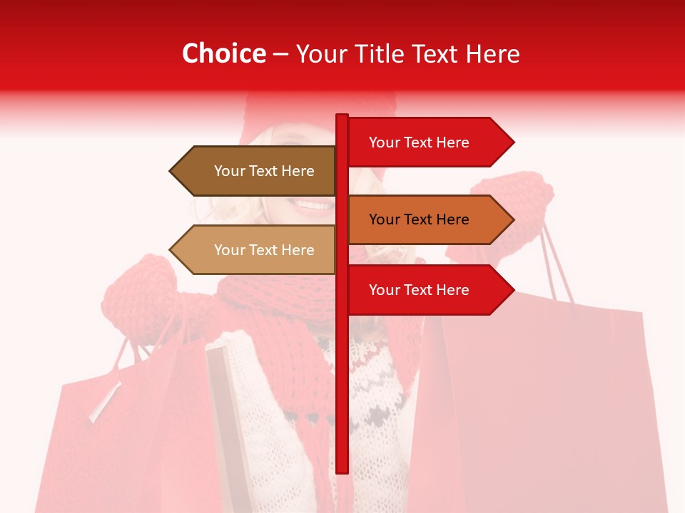 Teenage Lady Caucasian PowerPoint Template