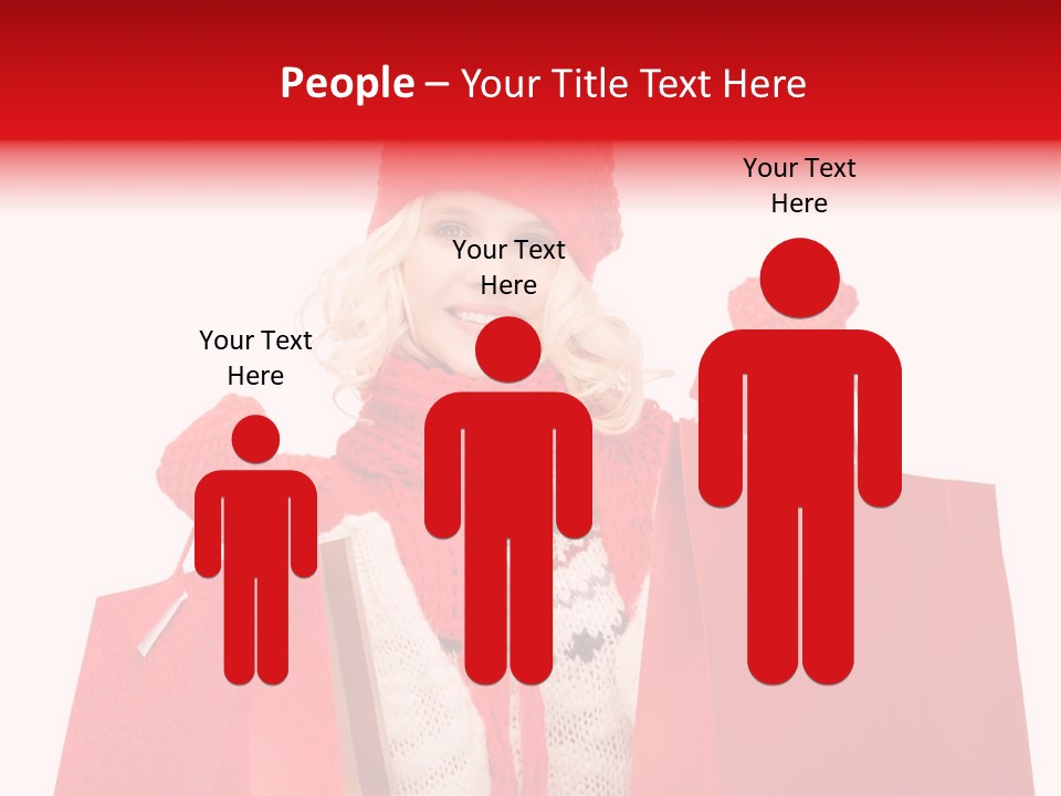 Teenage Lady Caucasian PowerPoint Template