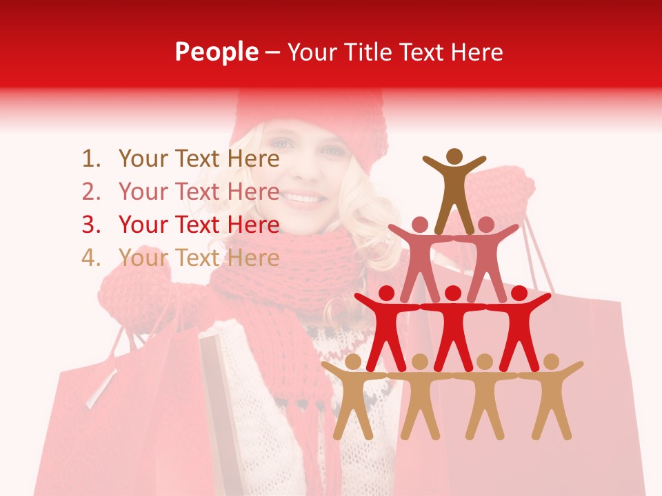 Teenage Lady Caucasian PowerPoint Template