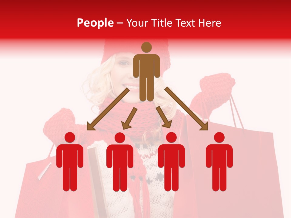 Teenage Lady Caucasian PowerPoint Template