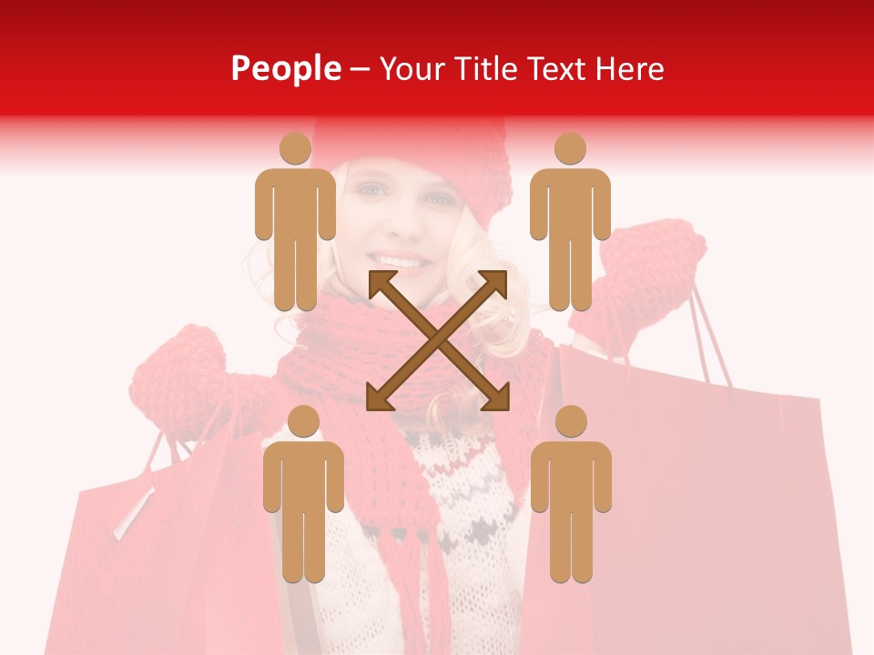 Teenage Lady Caucasian PowerPoint Template