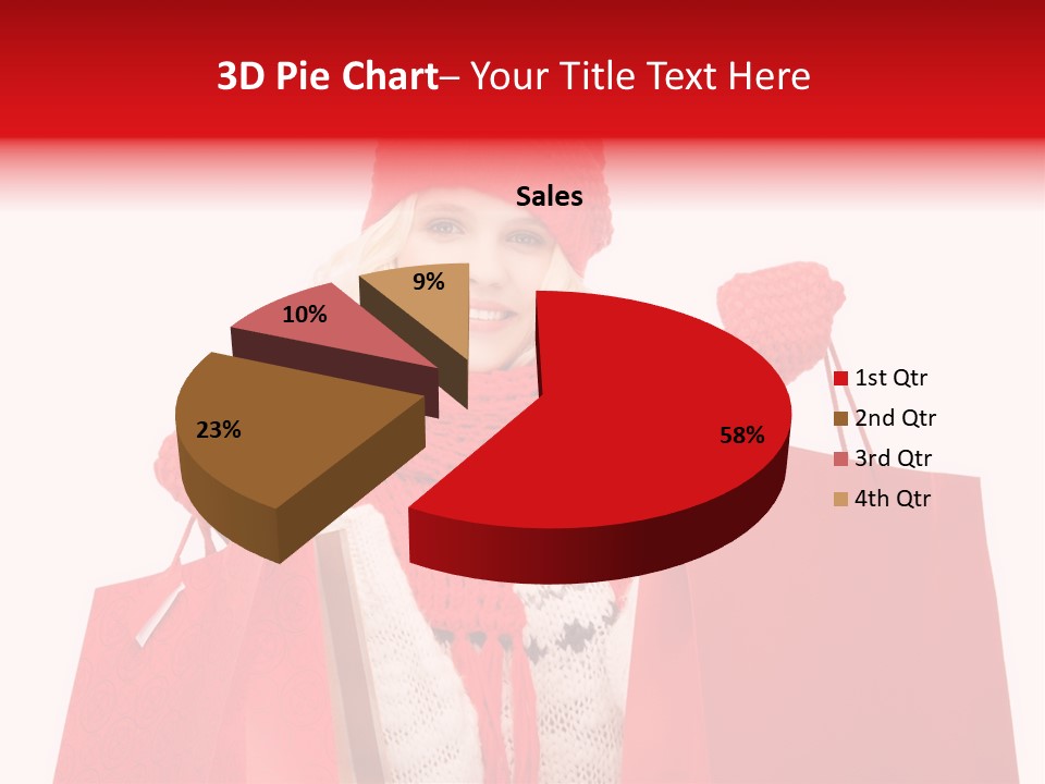 Teenage Lady Caucasian PowerPoint Template