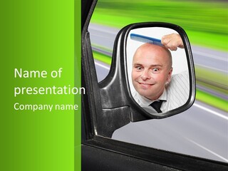 Careless Comb Driving PowerPoint Template