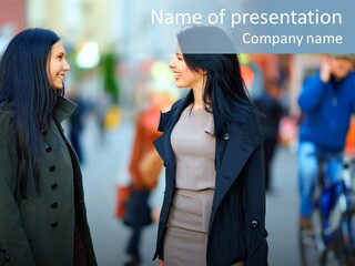 Walk Person Meet PowerPoint Template