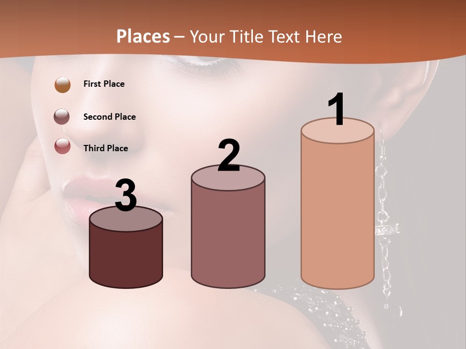 A Beautiful Woman In A Black Dress Posing For A Picture PowerPoint Template