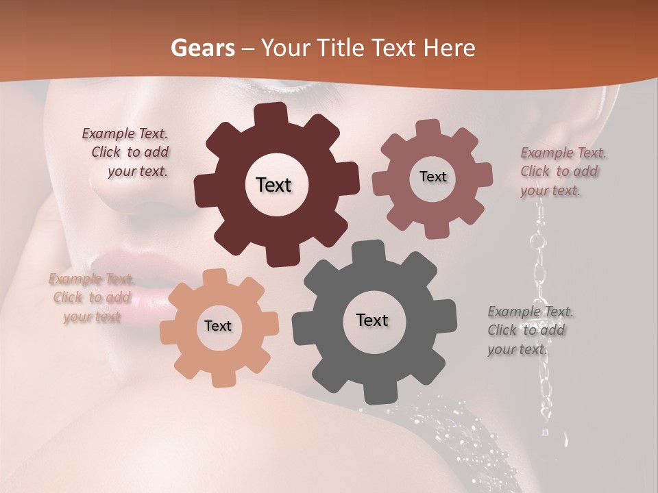 A Beautiful Woman In A Black Dress Posing For A Picture PowerPoint Template