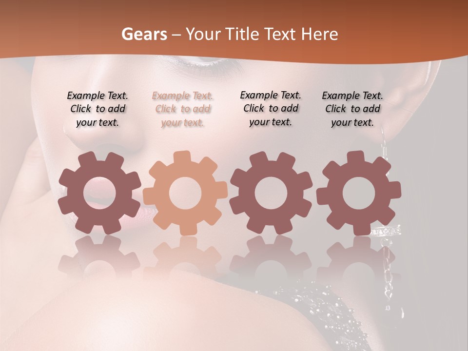 A Beautiful Woman In A Black Dress Posing For A Picture PowerPoint Template