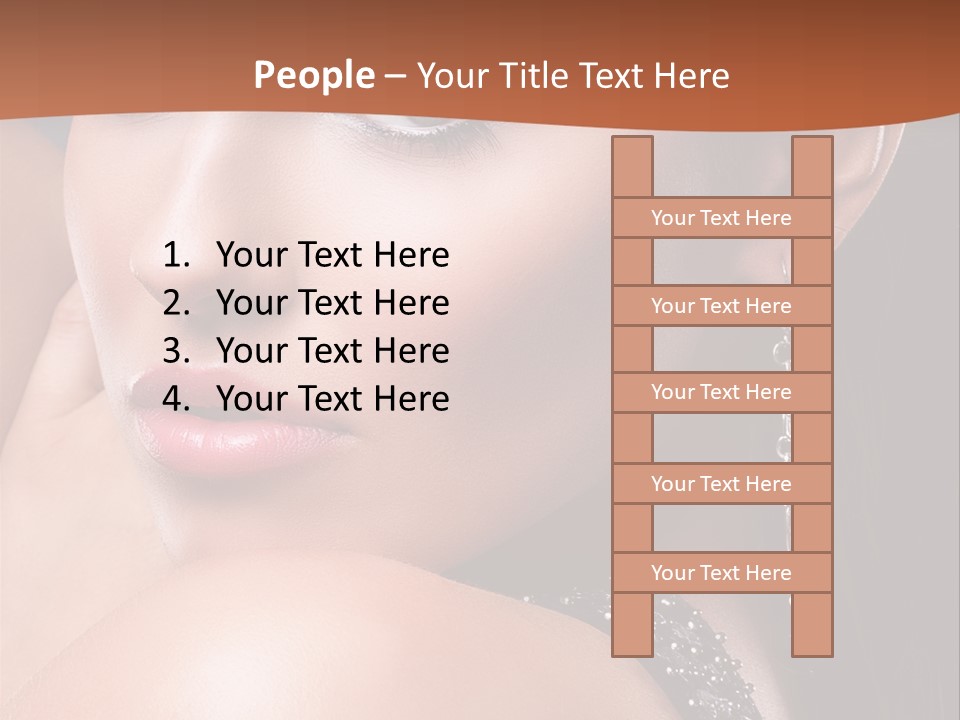 A Beautiful Woman In A Black Dress Posing For A Picture PowerPoint Template