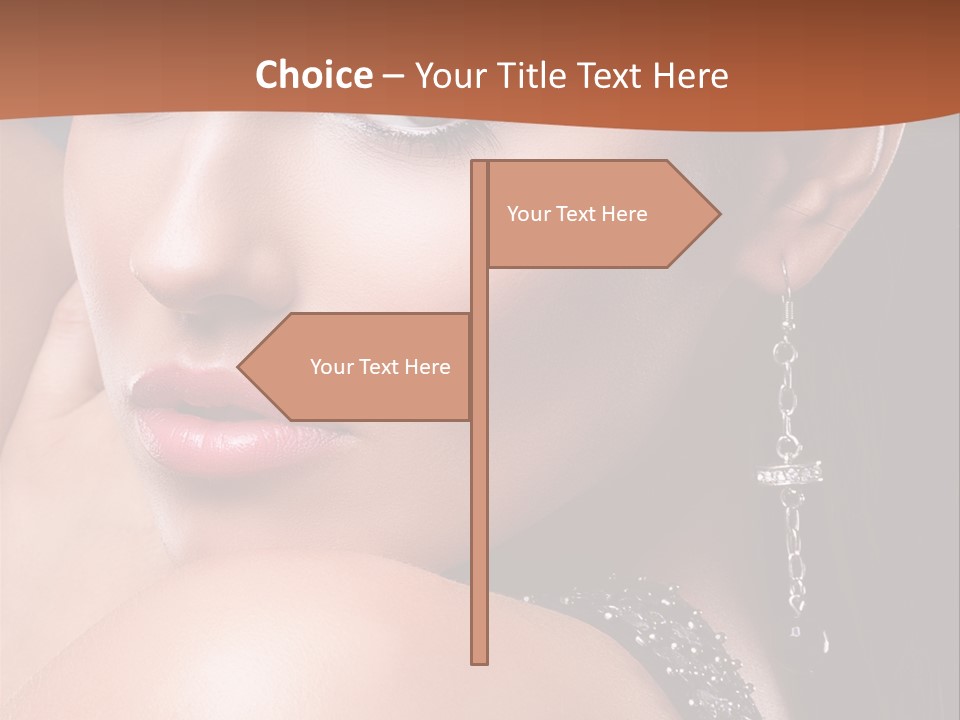 A Beautiful Woman In A Black Dress Posing For A Picture PowerPoint Template